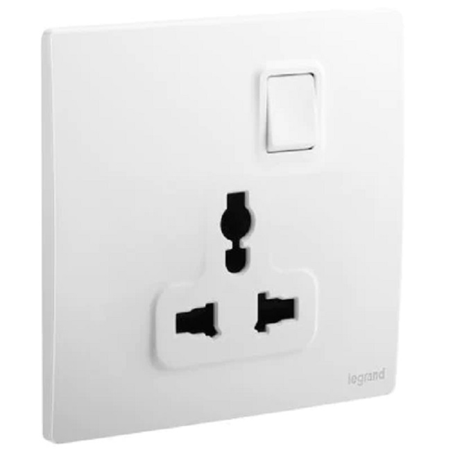 Ổ cắm đơn đa năng 16A Legrand Mallia Senses 281120MW màu trắng 3 Ổ cắm đơn đa năng Legrand Mallia Senses 281120MW
