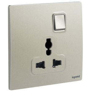Ổ cắm đơn đa năng 16A Legrand Mallia Senses 281120MW màu trắng 8 Ổ cắm đơn đa năng 16A Legrand Mallia Senses 281120CH