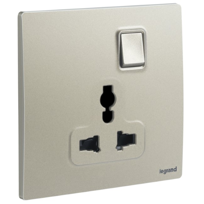 Ổ cắm đơn đa năng 16A Legrand Mallia Senses 281120MW màu trắng 4 Ổ cắm đơn đa năng 16A Legrand Mallia Senses 281120CH