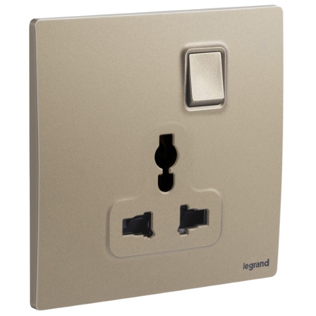 Ổ cắm đơn đa năng 16A Legrand Mallia Senses 281120MW màu trắng 5 Ổ cắm đơn đa năng 16A Legrand Mallia Senses 281120DB