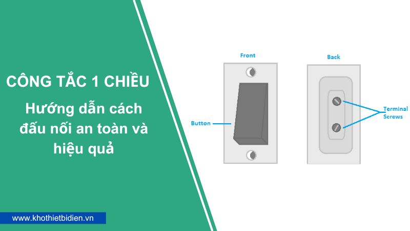 Cách đấu công tắc điện 1 chiều với bóng đèn và ổ cắm 1 Cách đấu công tắc 1 chiều
