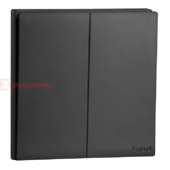 Công tắc đôi 1 chiều 16A Obria MEC21005 7 Công tắc đôi 1 chiều Legrand Obria MEC21005BL