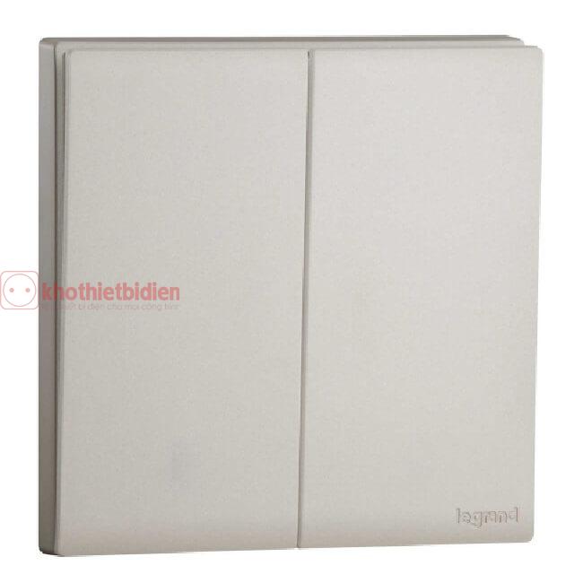 Công tắc đôi 1 chiều 16A Obria MEC21005 6 Công tắc đôi 1 chiều Legrand Obria MEC21005CH