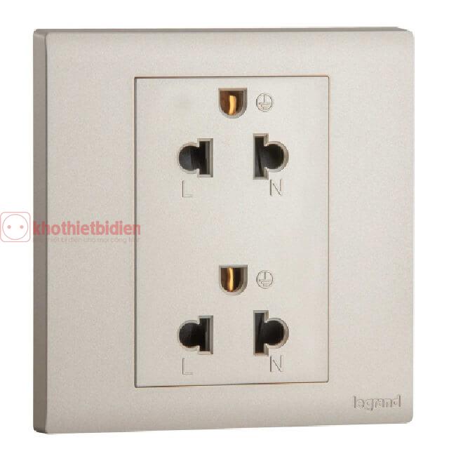 Ổ cắm đôi ba chấu 16A Legrand Obria MEC31049 5 Ổ cắm đôi ba chấu 16A Legrand Obria MEC31049CH