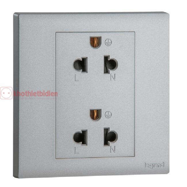 Ổ cắm đôi ba chấu 16A Legrand Obria MEC31049 4 Ổ cắm đôi ba chấu 16A Legrand Obria MEC31049SL
