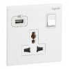 Ổ cắm đa năng kèm USB type-A 15W Legrand Galion 282442A 1 Ổ cắm đa năng có USB type-A 15W Legrand Galion 282442A