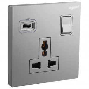 Ổ cắm đa năng kèm USB-C 18W Legrand Galion 282485A 9 Ổ cắm đa năng có USB type-C 18W Legrand Galion 282485A-C3