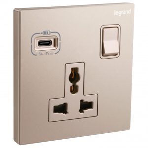 Ổ cắm đa năng kèm USB-C 18W Legrand Galion 282485A 11 Ổ cắm đa năng có USB type-C 18W Legrand Galion 282485A-C1