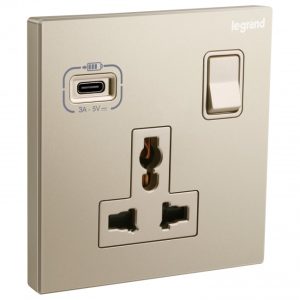 Ổ cắm đa năng kèm USB-C 18W Legrand Galion 282485A 10 Ổ cắm đa năng có USB type-C 18W Legrand Galion 282485A-C2