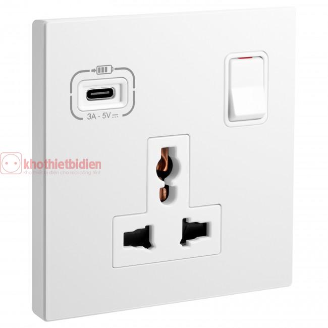 Ổ cắm đa năng kèm USB-C 18W Legrand Galion 282485A 3 Ổ cắm đa năng kèm USB-C 18W Legrand Galion 282485A