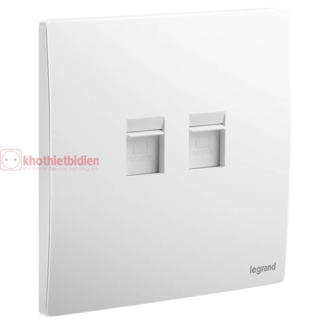 Ổ cắm mạng đôi RJ45 Cat6 STP Legrand Mallia Senses 281158MW 3 Ổ cắm mạng đôi RJ45 Cat6 STP Legrand Mallia Senses 281158MW