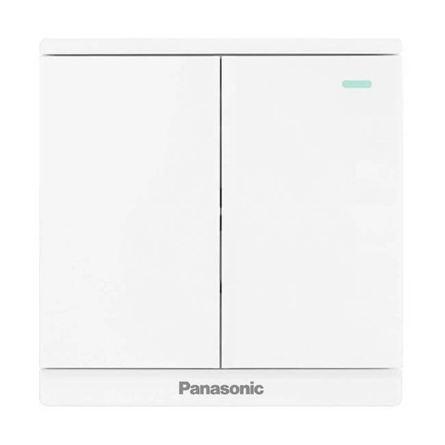 Bộ 2 công tắc B 1 chiều có dạ quang 10A Panasonic Moderva WMF513-1VN 3 Bộ 2 công tắc B 1 chiều có dạ quang 250V 10A Panasonic Moderva WMF513-1VN