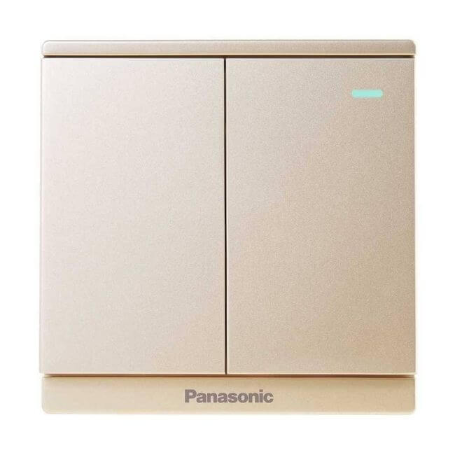 Bộ 2 công tắc B 1 chiều có dạ quang 10A Panasonic Moderva WMF513-1VN 4 Bộ 2 công tắc B 1 chiều có dạ quang 250V 10A Panasonic Moderva WMF513MYZ-1VN