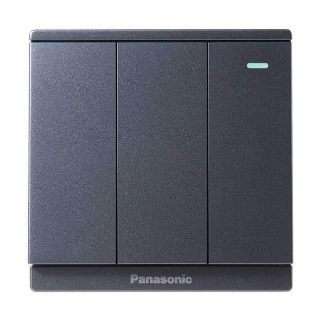 Bộ 3 công tắc B 1 chiều có dạ quang 10A Panasonic Moderva WMF515-1VN 5 Bộ 3 công tắc B 1 chiều có chỉ báo dạ quang 250V 10A Panasonic Moderva WMF515MYH-1VN