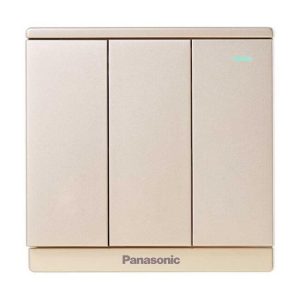 Bộ 3 công tắc B 1 chiều có dạ quang 10A Panasonic Moderva WMF515-1VN 6 Bộ 3 công tắc B 1 chiều có chỉ báo dạ quang 250V 10A Panasonic Moderva WMF515MYZ-1VN