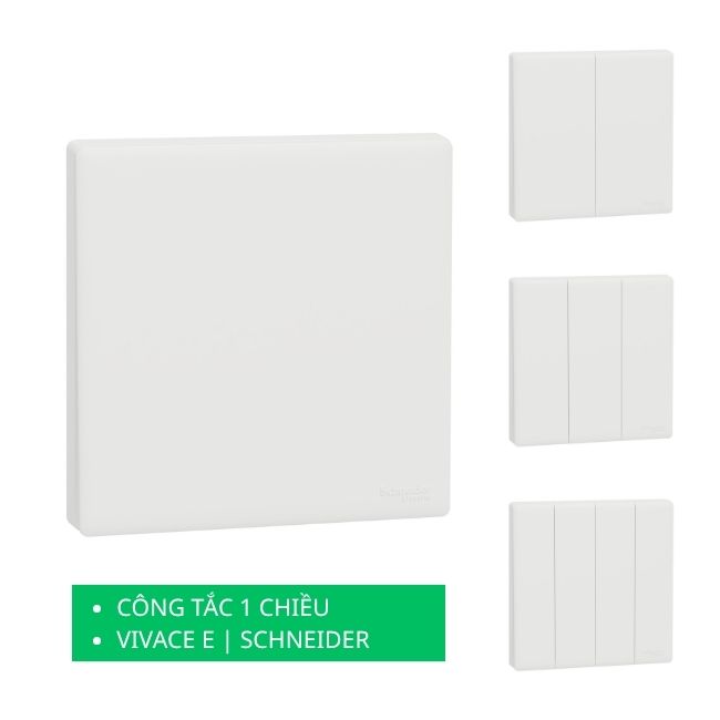 Công tắc 1 chiều 16AX Schneider Vivace E KBN3116_1_WE màu trắng 4 Công tắc 1 chiều 16AX Schneider Vivace E màu trắng