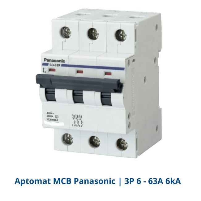 Aptomat MCB Panasonic 3P 6 - 63A C Curve 6kA 3 Aptomat MCB Panasonic 3P 6 - 63A C Curve 6kA