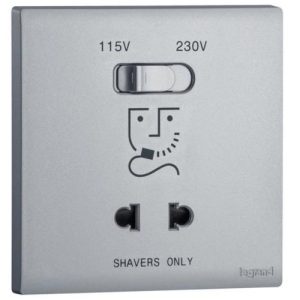 Ổ cắm dao cạo râu 115V/230V Legrand Obria MEC36019 9 Ổ cắm dao cạo râu 115V/230V Legrand Obria MEC36019SL