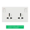 Ổ cắm đa năng có công tắc Schneider Vivace E KBN25_IS_WE 2 Ổ cắm đa năng có công tắc Schneider Vivace E KBN25_IS_WE