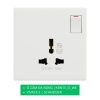 Ổ cắm đa năng có công tắc Schneider Vivace E KBN15_IS_WE 1 Ổ cắm đa năng có công tắc Schneider Vivace E KBN15_IS_WE