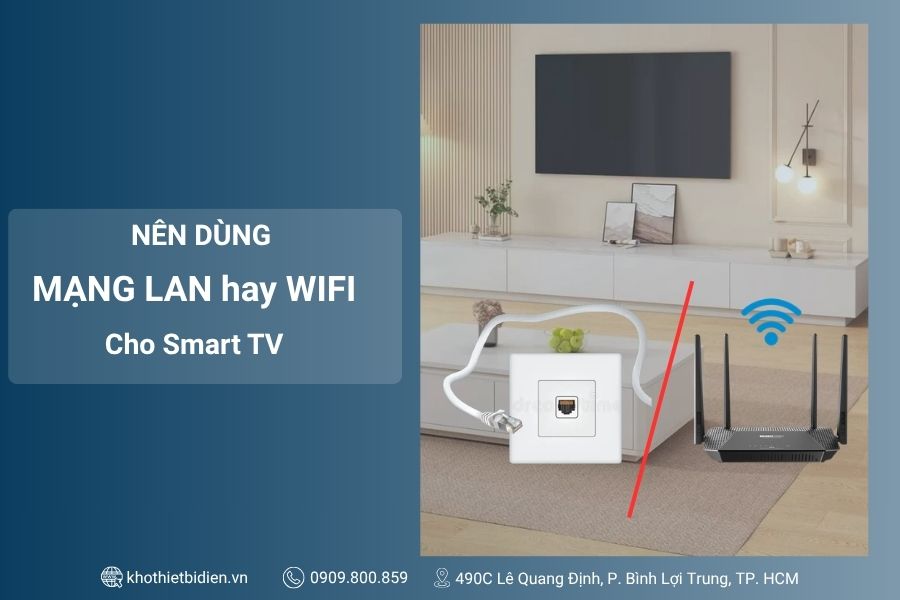 Smart TV nên dùng mạng LAN hay Wi-Fi sẽ tốt hơn? 1 Dùng mạng LAN hay WIFI cho Smart TIVI